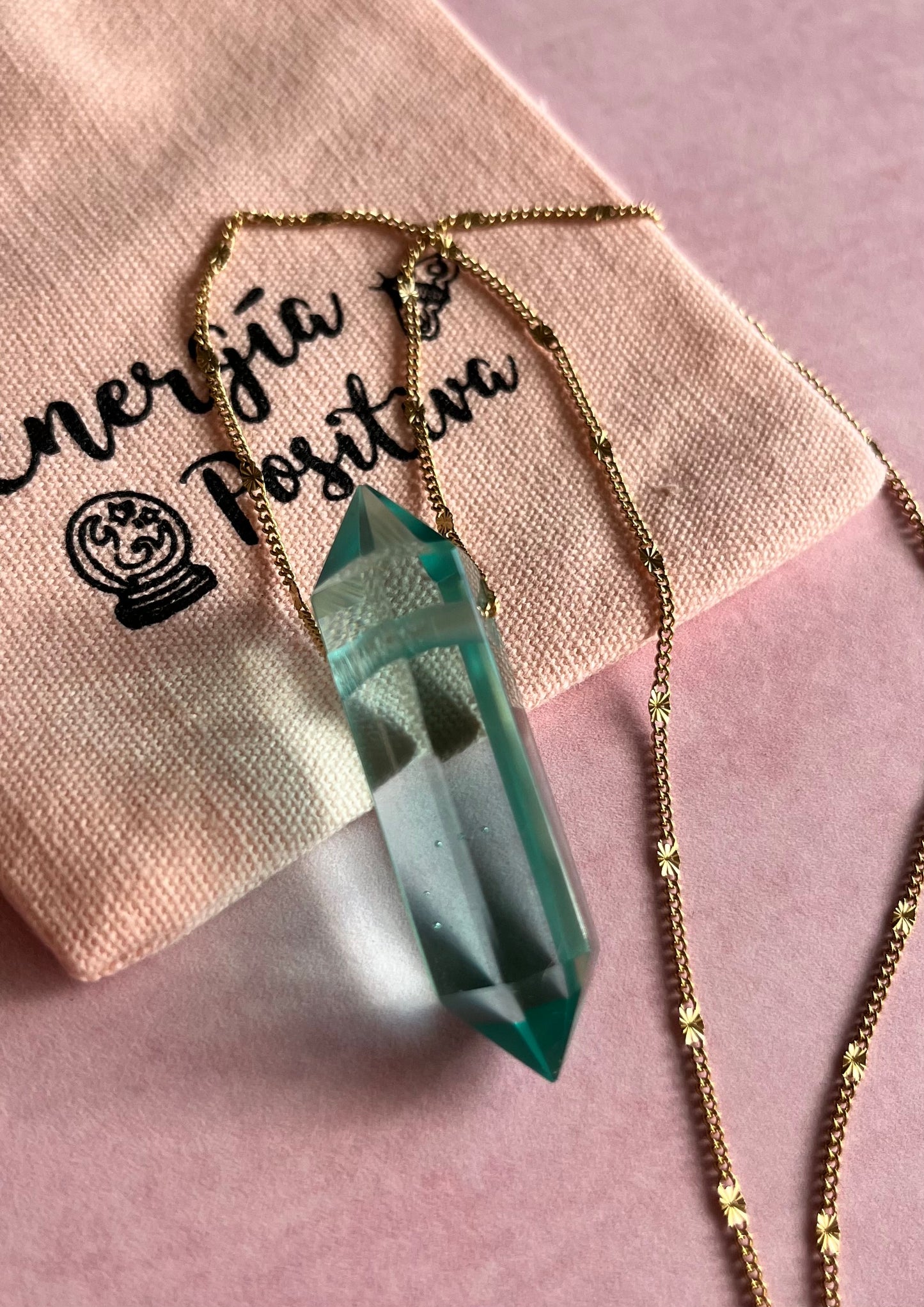 Collar Doble Punta Cristal Andara