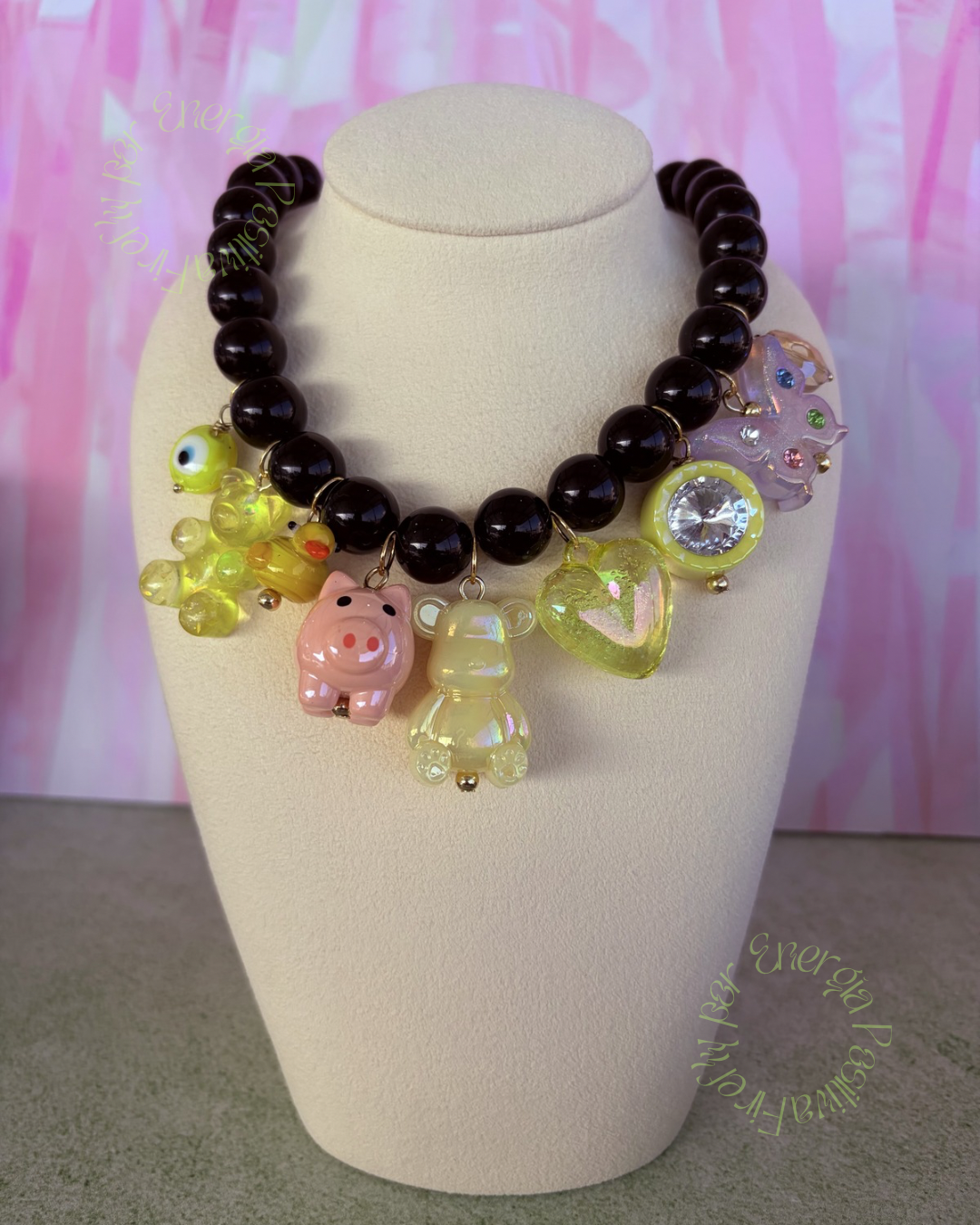 Collar Charm Black