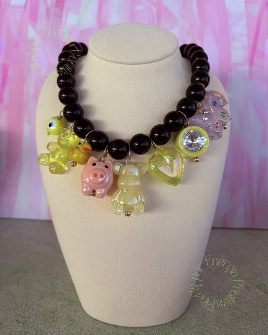 Collar Charm Black