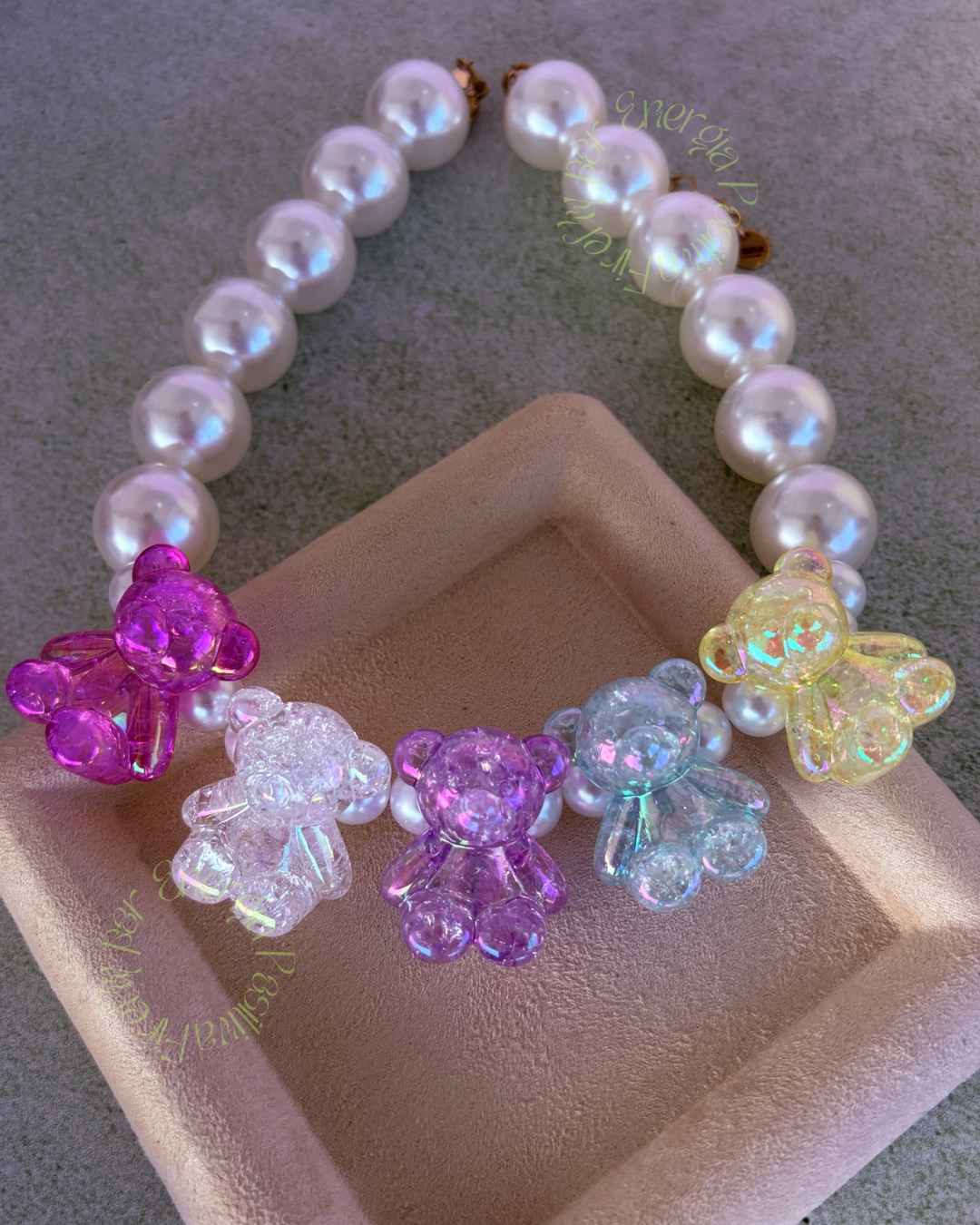 Collar Perlas & Ositos