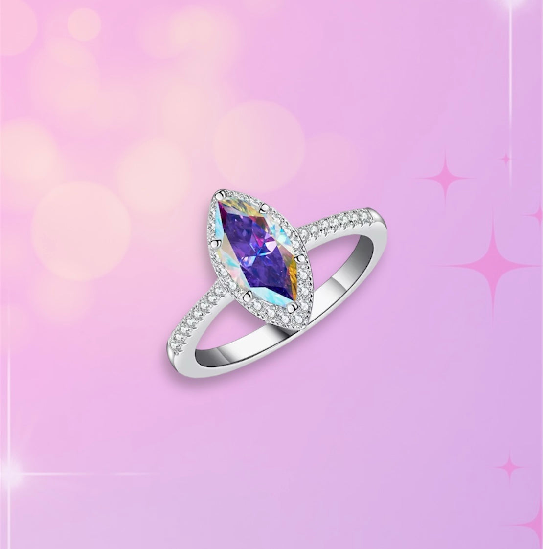 Anillo Moissanita